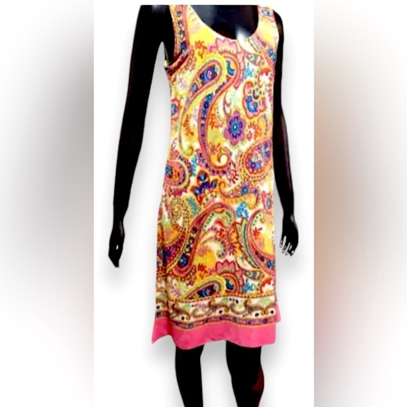 Dolce & Gabbana Paisley Colorful Sleeveless Summer Shift dress - Picture 10 of 11